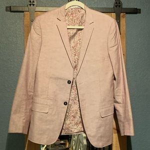 Men’s Paisley and Gray lavender slim fit suit